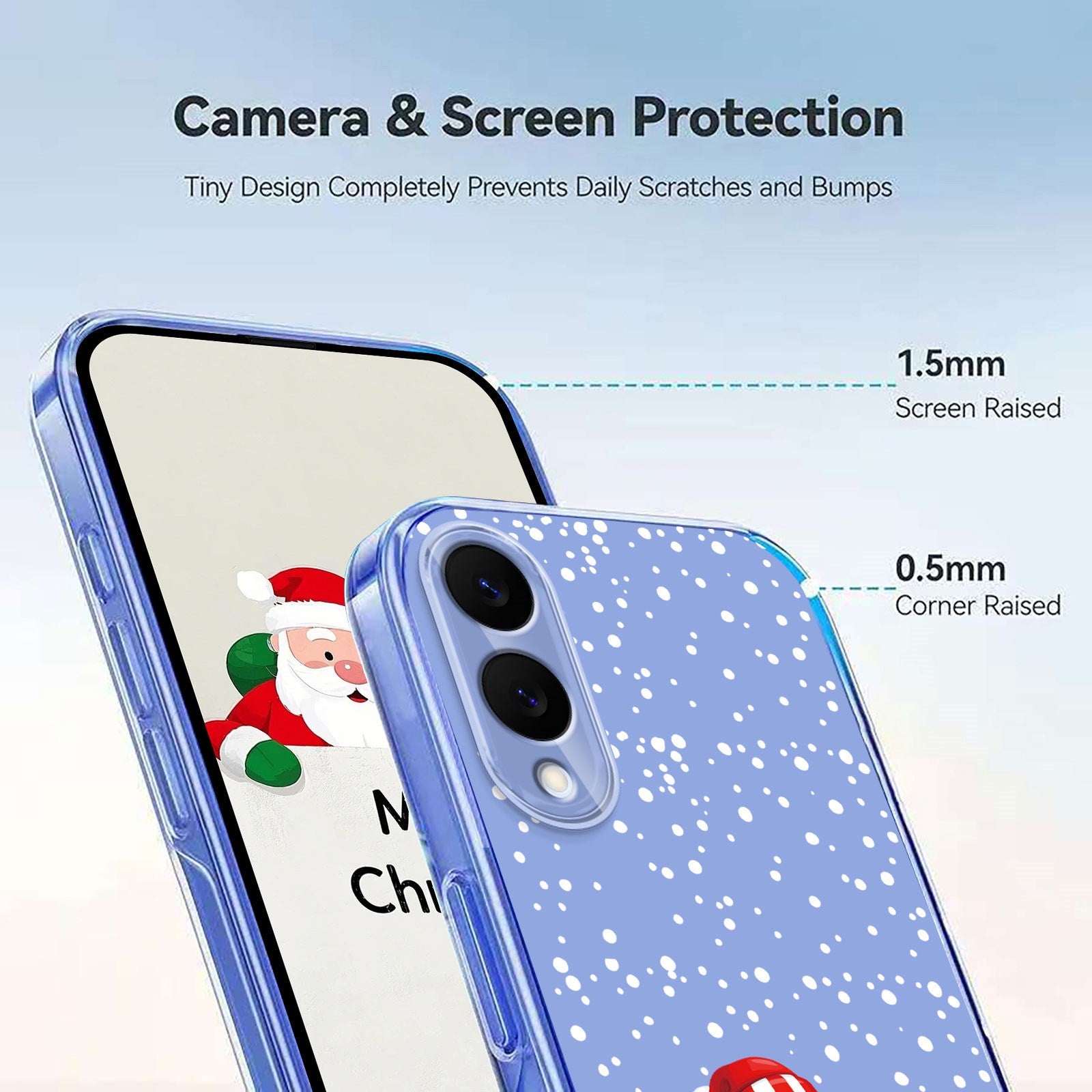 EIDERWOOD Samsung Galaxy S25 Edge Fleksibelt Plastik Julecover m. Motiv - Gennemsigtig / Snemand