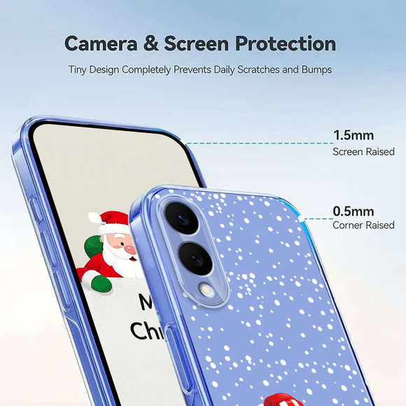 EIDERWOOD Samsung Galaxy S25 Edge Fleksibelt Plastik Julecover m. Motiv - Gennemsigtig / Snemand