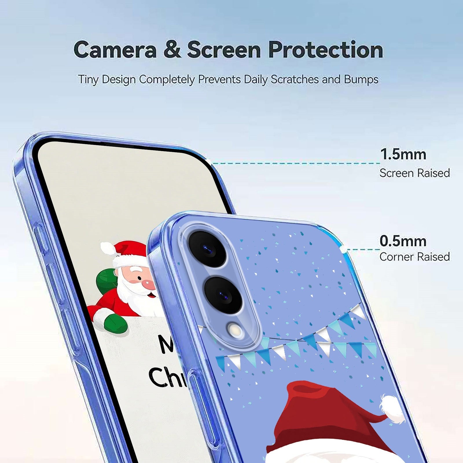 EIDERWOOD Samsung Galaxy S25 Edge Fleksibelt Plastik Julecover m. Motiv - Gennemsigtig / Julemanden