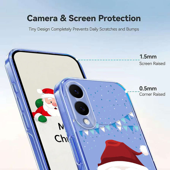 EIDERWOOD Samsung Galaxy S25 Edge Fleksibelt Plastik Julecover m. Motiv - Gennemsigtig / Julemanden