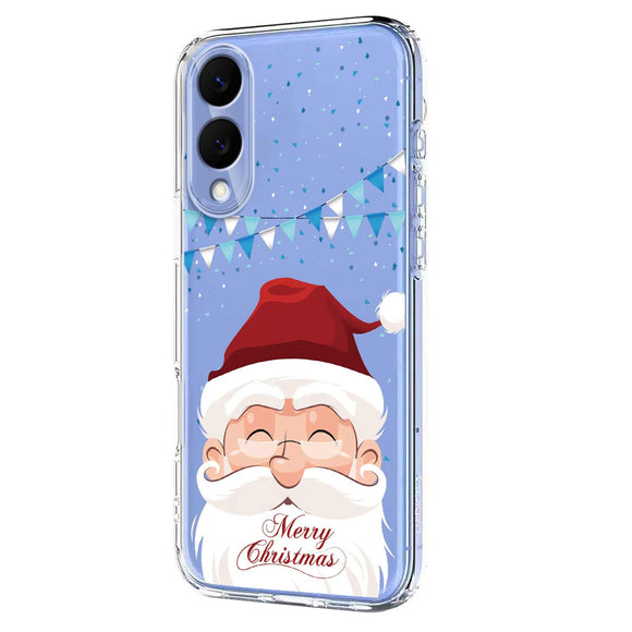 EIDERWOOD Samsung Galaxy S25 Edge Fleksibelt Plastik Julecover m. Motiv - Gennemsigtig / Julemanden