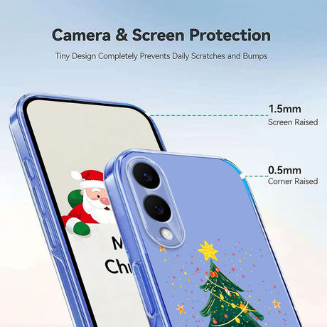 EIDERWOOD Samsung Galaxy S25 Edge Fleksibelt Plastik Julecover m. Motiv - Gennemsigtig / Juletræ