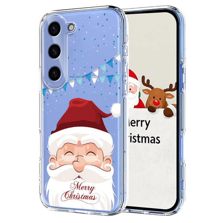 EIDERWOOD Samsung Galaxy S25 / S24 Fleksibelt Plastik Julecover m. Motiv - Gennemsigtig / Julemanden