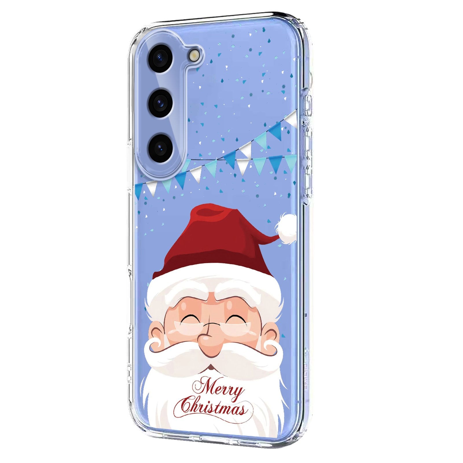 EIDERWOOD Samsung Galaxy S25 / S24 Fleksibelt Plastik Julecover m. Motiv - Gennemsigtig / Julemanden