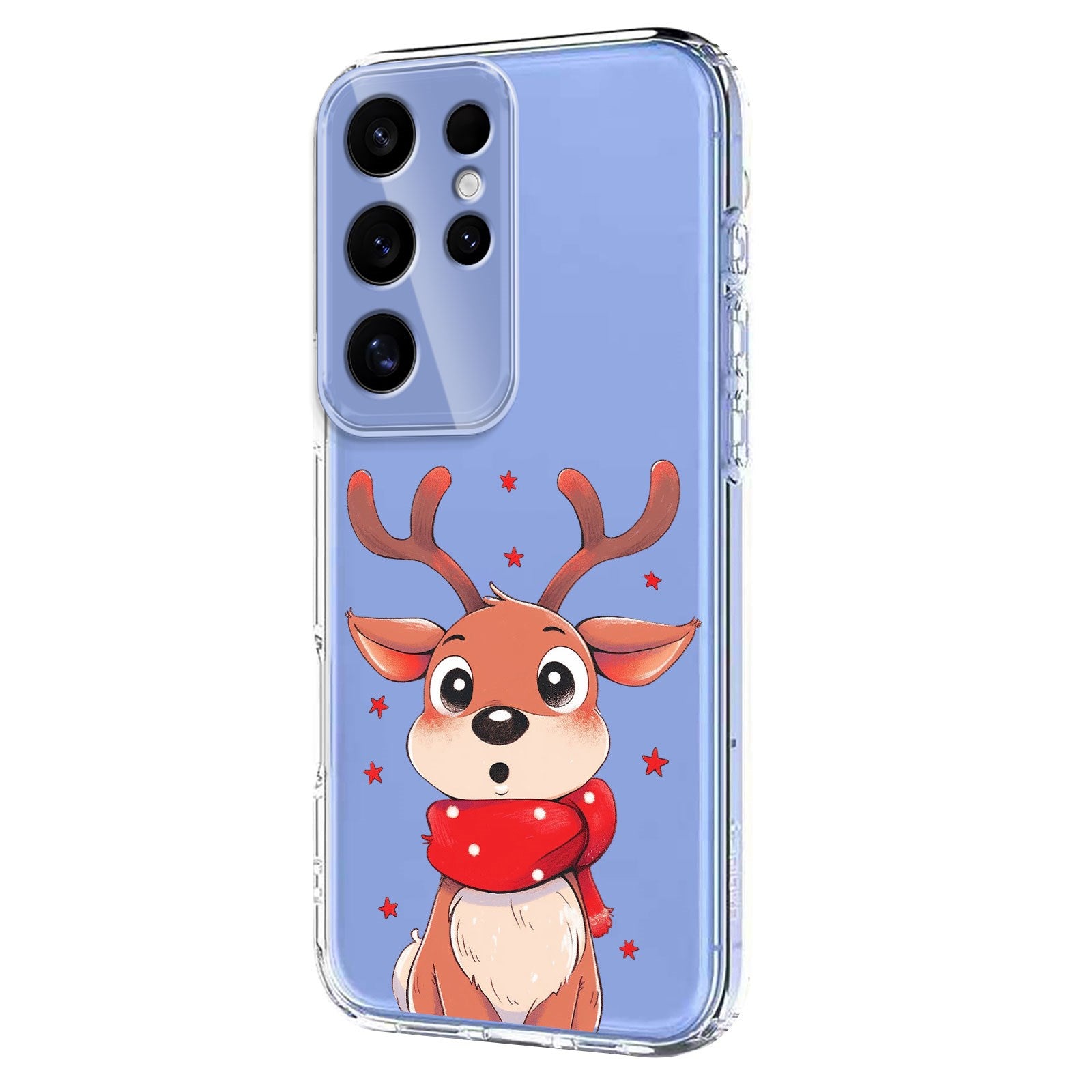 EIDERWOOD Samsung Galaxy S25 Ultra Fleksibelt Plastik Julecover m. Motiv - Gennemsigtig / Rensdyr