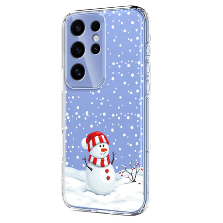 EIDERWOOD Samsung Galaxy S25 Ultra Fleksibelt Plastik Julecover m. Motiv - Gennemsigtig / Snemand