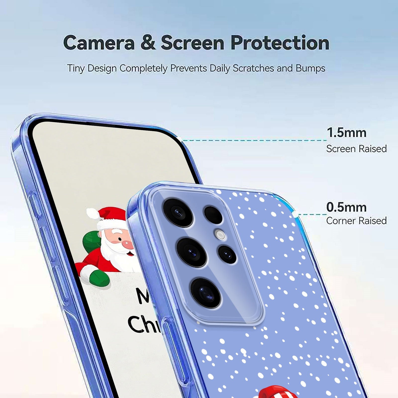 EIDERWOOD Samsung Galaxy S25 Ultra Fleksibelt Plastik Julecover m. Motiv - Gennemsigtig / Snemand