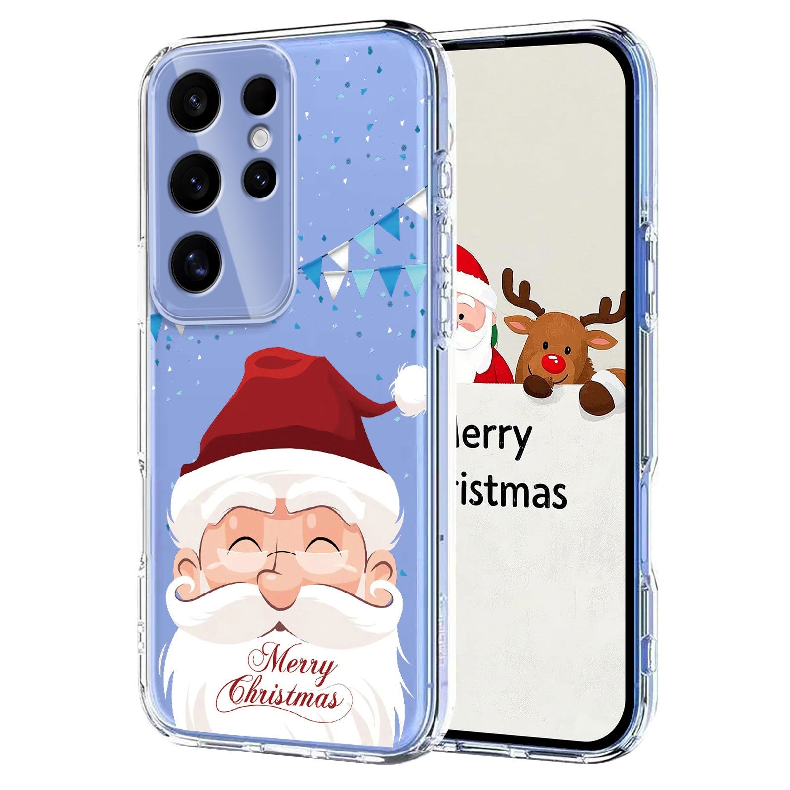 EIDERWOOD Samsung Galaxy S25 Ultra Fleksibelt Plastik Julecover m. Motiv - Gennemsigtig / Julemanden