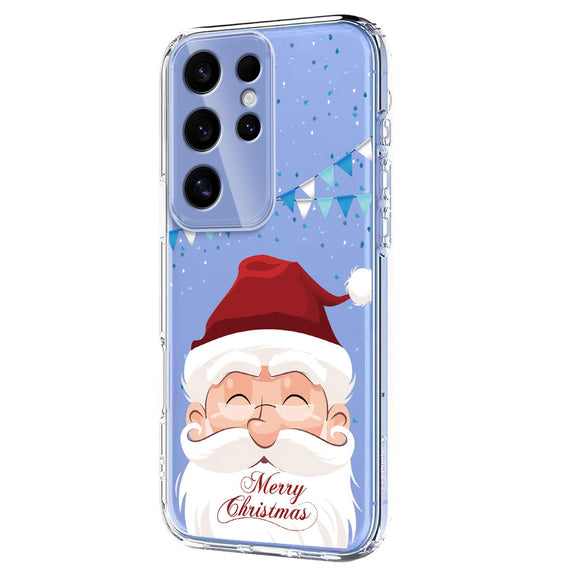 EIDERWOOD Samsung Galaxy S25 Ultra Fleksibelt Plastik Julecover m. Motiv - Gennemsigtig / Julemanden