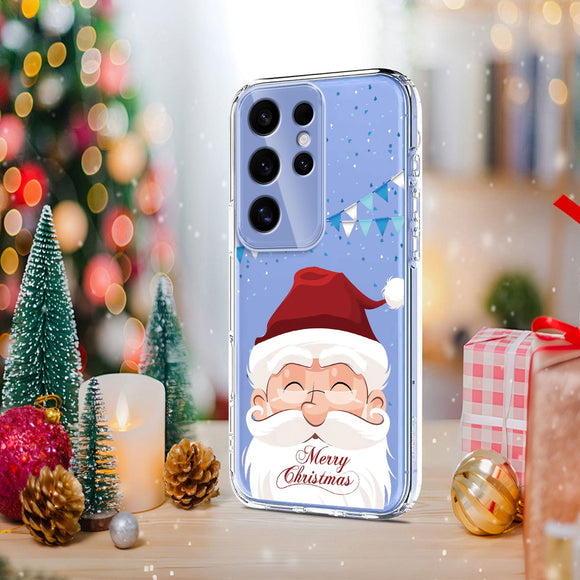 EIDERWOOD Samsung Galaxy S25 Ultra Fleksibelt Plastik Julecover m. Motiv - Gennemsigtig / Julemanden
