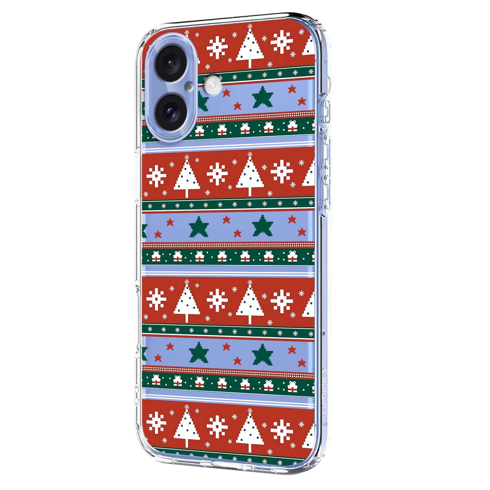EIDERWOOD iPhone 16 Fleksibelt Plastik Julecover m. Motiv - Gennemsigtig / Mønster