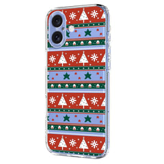 EIDERWOOD iPhone 16 Fleksibelt Plastik Julecover m. Motiv - Gennemsigtig / Mønster