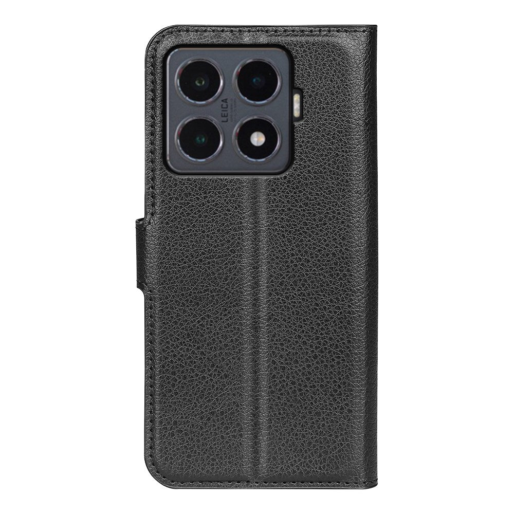 Xiaomi 15T Pro EIDERWOOD Kunstlæder Flipcover m. Kortholder & Ståfunktion - Sort