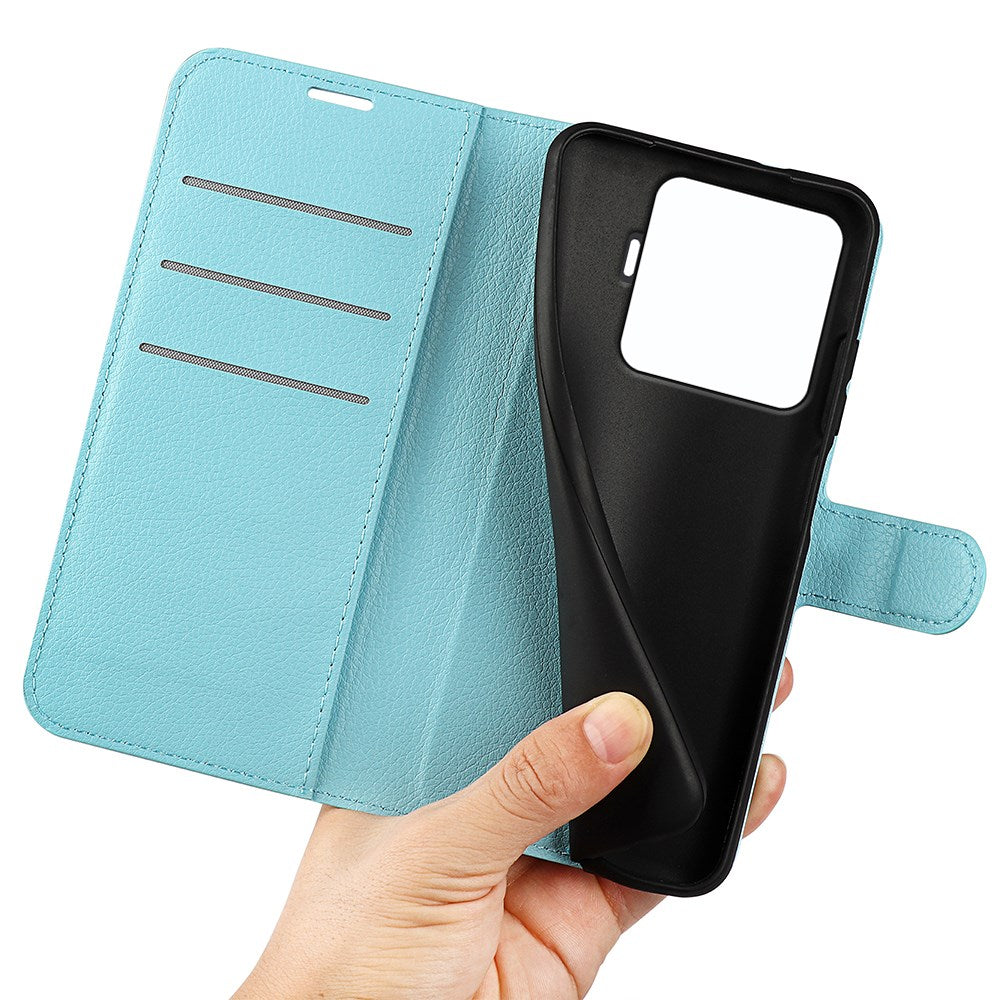 Xiaomi 15T Pro EIDERWOOD Kunstlæder Flipcover m. Kortholder & Ståfunktion - Blå