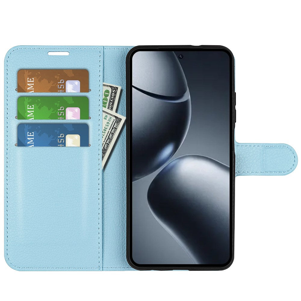 Xiaomi 15T Pro EIDERWOOD Kunstlæder Flipcover m. Kortholder & Ståfunktion - Blå
