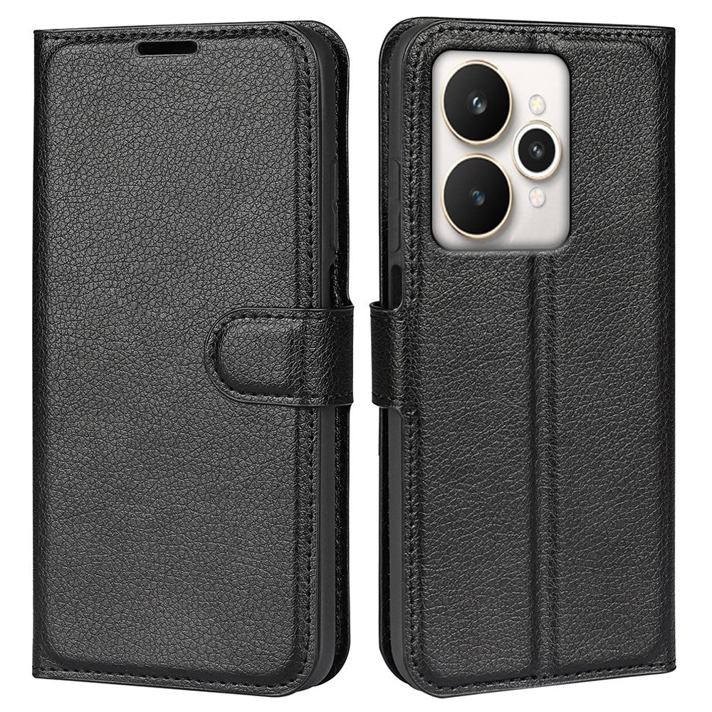 Realme 15 EIDERWOOD Kunstlæder Flipcover m. Kortholder & Ståfunktion - Sort