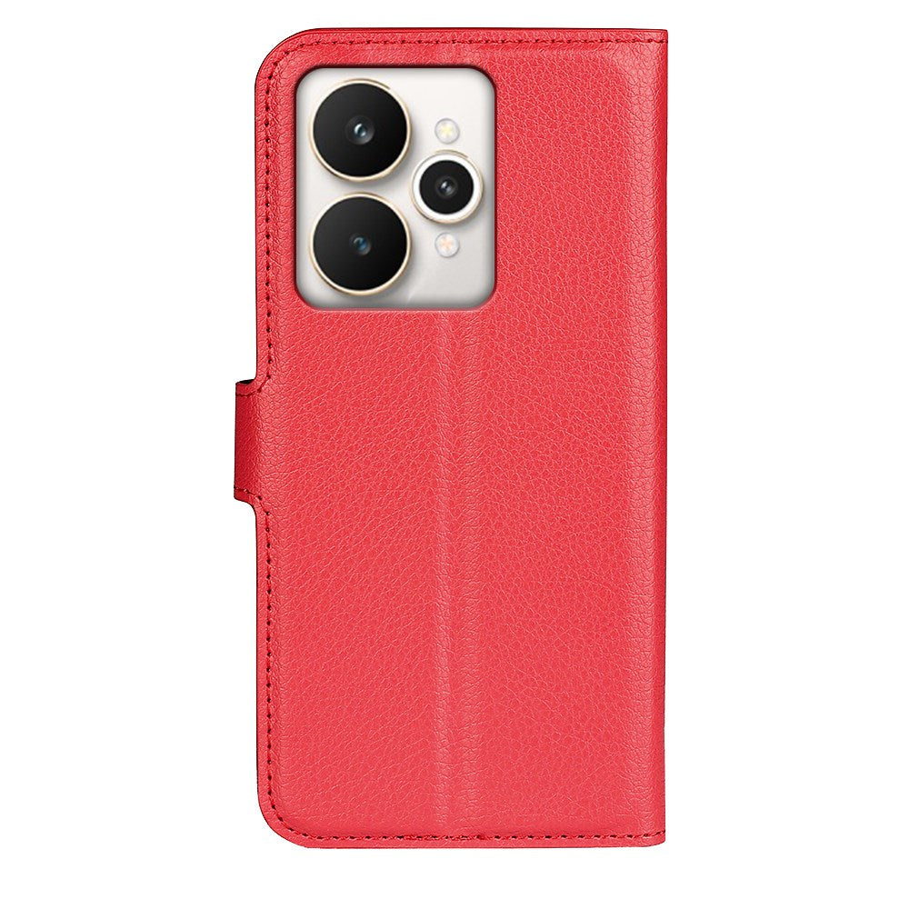 Realme 15 EIDERWOOD Kunstlæder Flipcover m. Kortholder & Ståfunktion - Rød