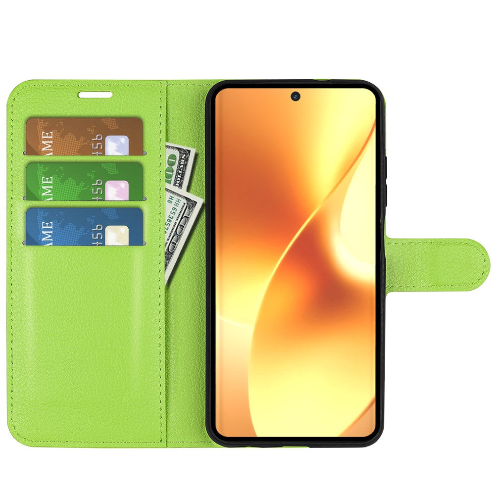 Realme 15 EIDERWOOD Kunstlæder Flipcover m. Kortholder & Ståfunktion - Grøn