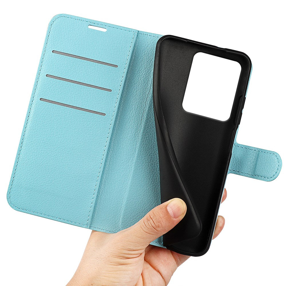 Realme 15 EIDERWOOD Kunstlæder Flipcover m. Kortholder & Ståfunktion - Lyseblå