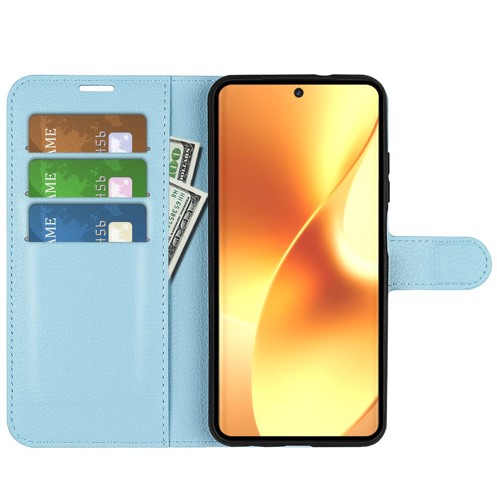 Realme 15 EIDERWOOD Kunstlæder Flipcover m. Kortholder & Ståfunktion - Lyseblå