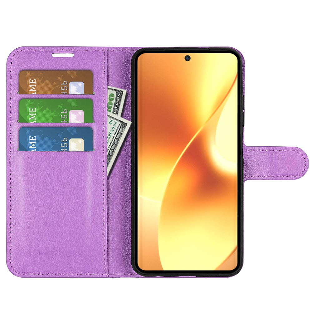 Realme 15 EIDERWOOD Kunstlæder Flipcover m. Kortholder & Ståfunktion - Lilla