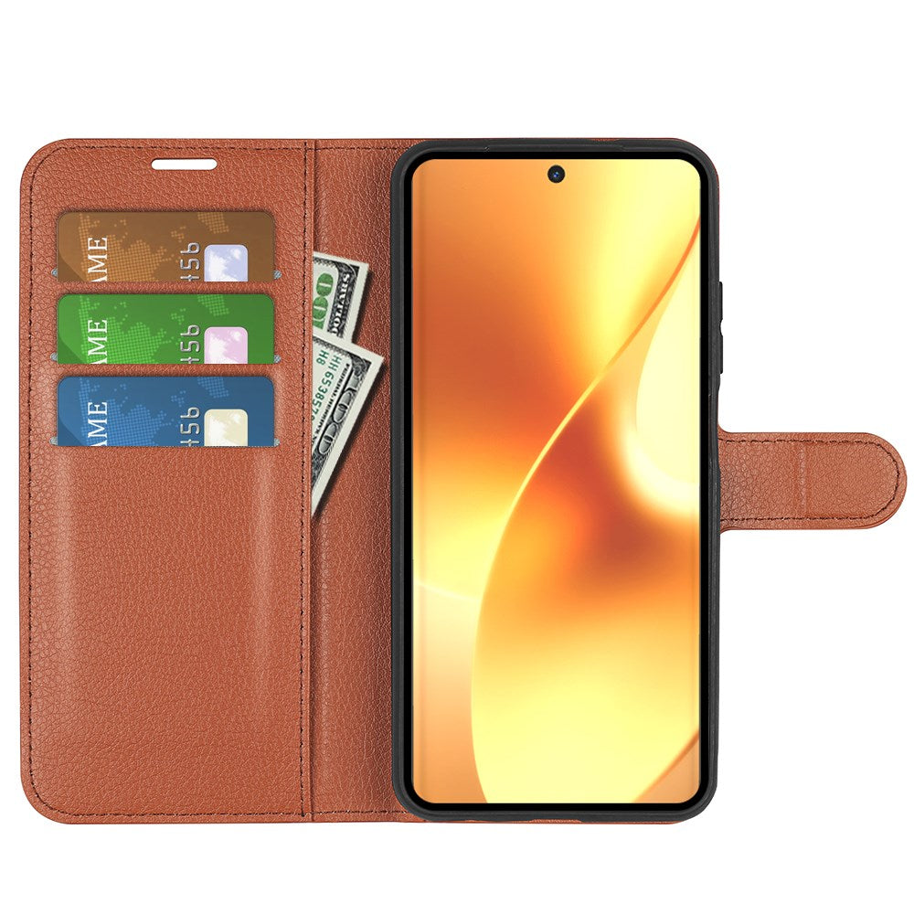 Realme 15 EIDERWOOD Kunstlæder Flipcover m. Kortholder & Ståfunktion - Brun