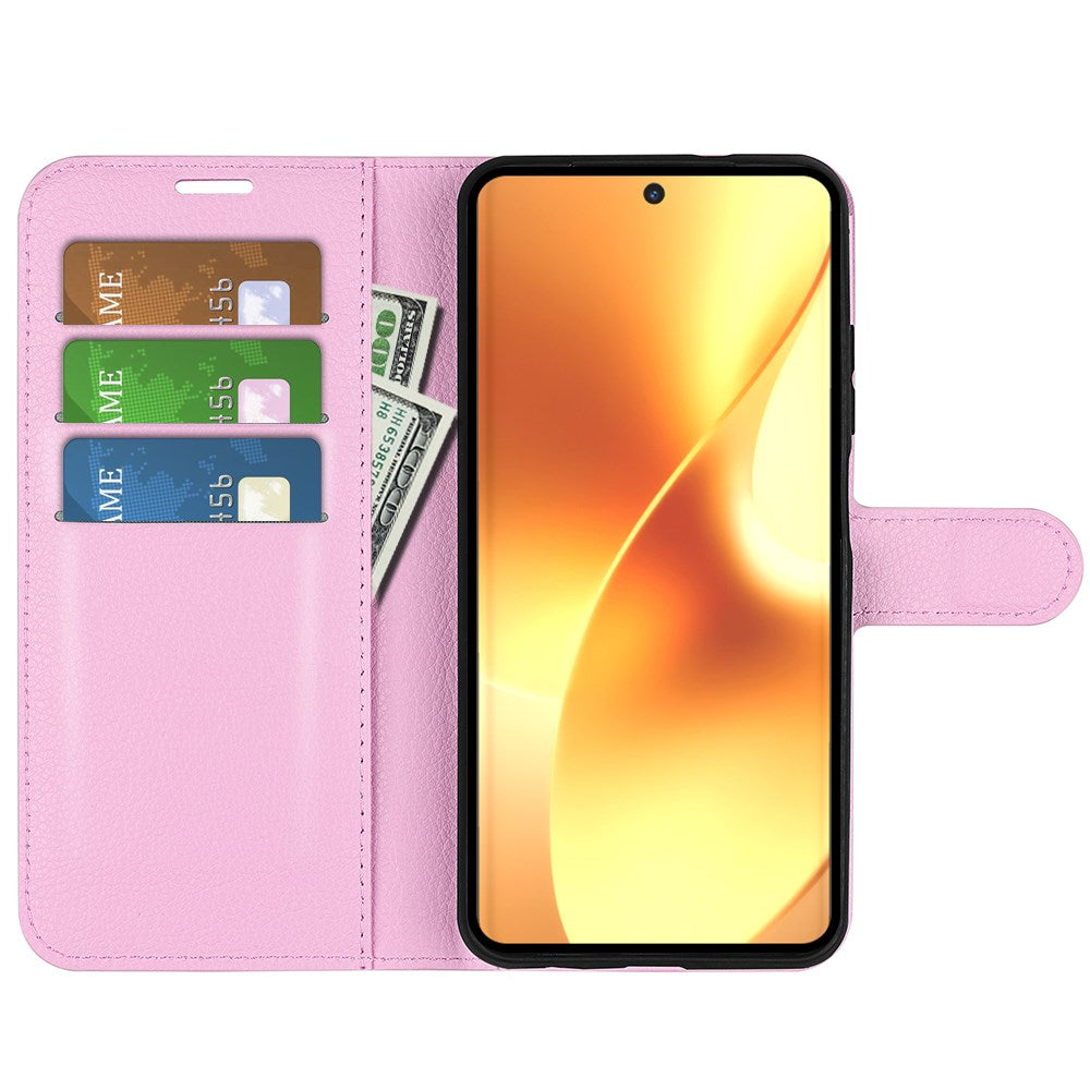 Realme 15 EIDERWOOD Kunstlæder Flipcover m. Kortholder & Ståfunktion - Lyserød