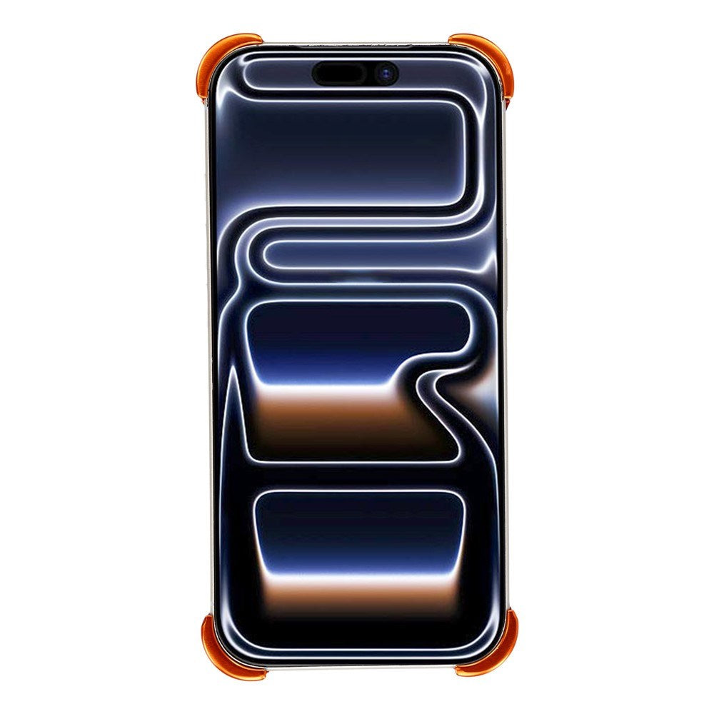 iPhone 17 Pro Todelt Metal Bumper Cover m. Ståfunktion & Linsebeskytter - Orange
