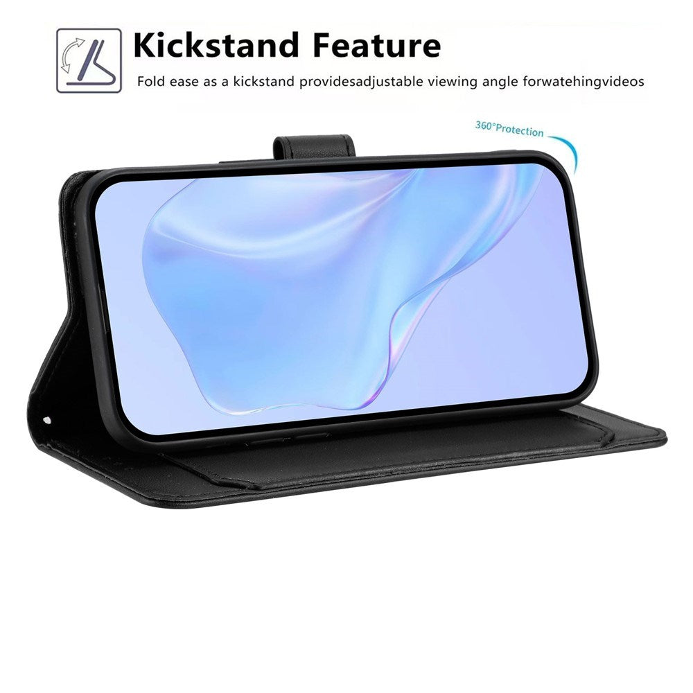 Motorola Moto G86 Power EIDERWOOD Kunstlæder Cover m. Strop & Kortholder - Sort