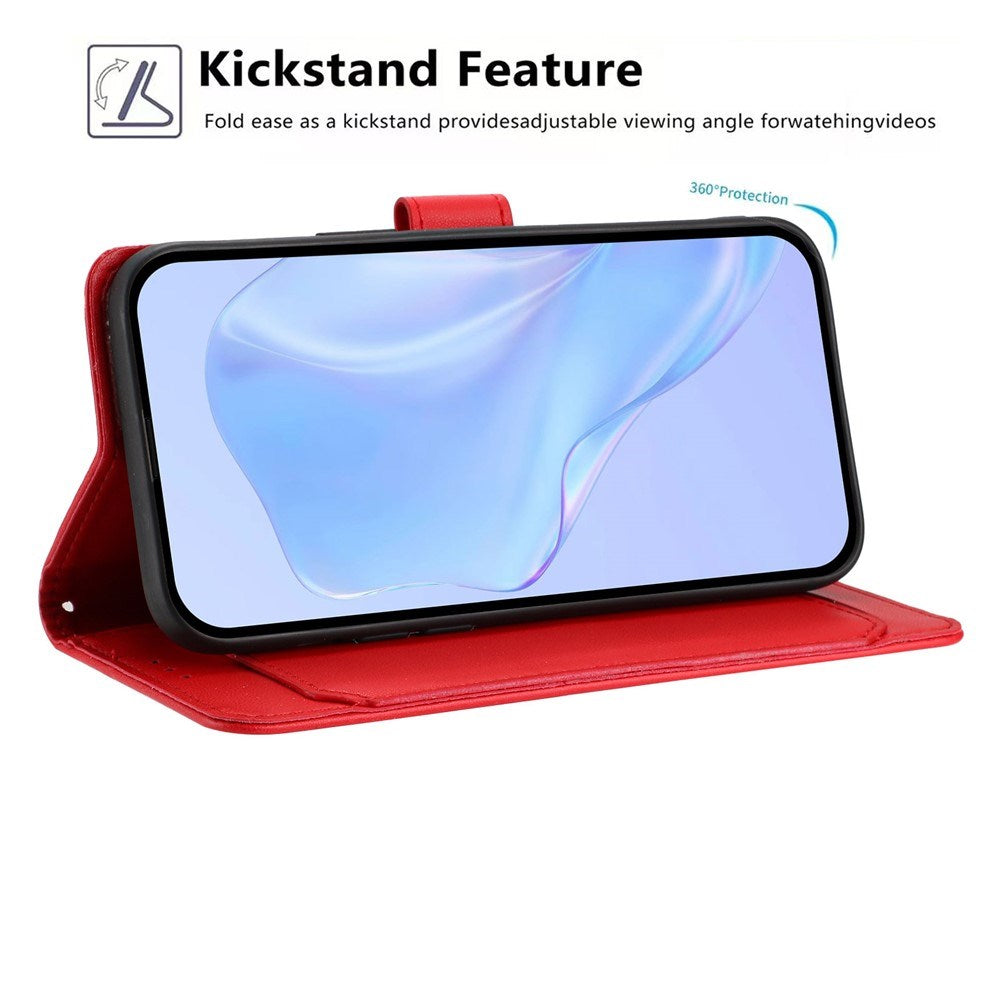 Motorola Moto G86 Power EIDERWOOD Kunstlæder Cover m. Strop & Kortholder - Rød