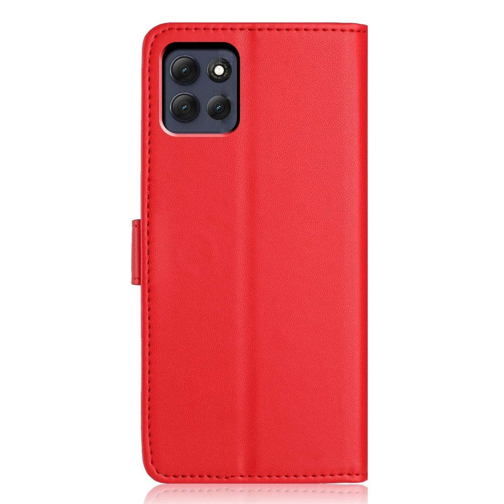 Motorola Moto G86 Power EIDERWOOD Kunstlæder Cover m. Strop & Kortholder - Rød