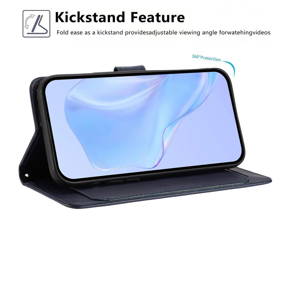 Motorola Moto G86 Power EIDERWOOD Kunstlæder Cover m. Strop & Kortholder - Blå