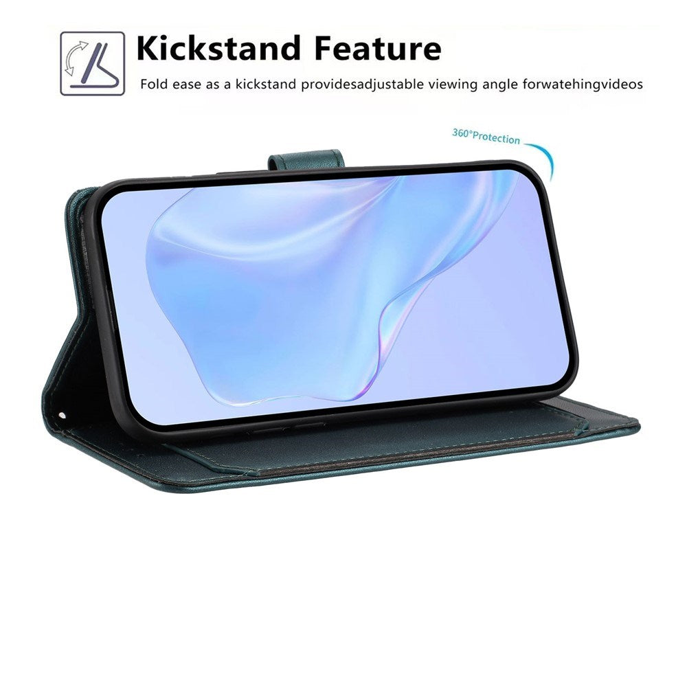 Motorola Moto G86 Power EIDERWOOD Kunstlæder Cover m. Strop & Kortholder - Grøn