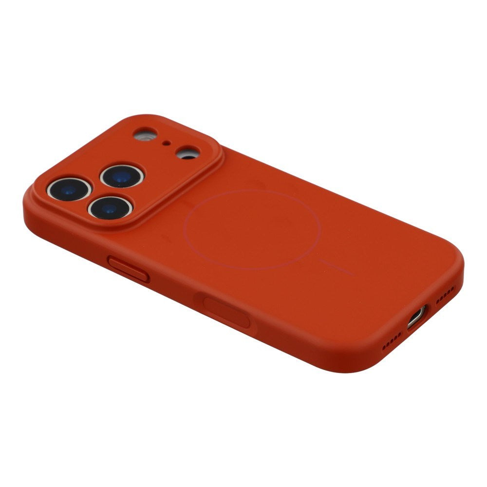EIDERWOOD iPhone 17 Pro Max Fleksibelt Plastik Cover m. Foret Inderside - MagSafe Kompatibel - Mørkerød