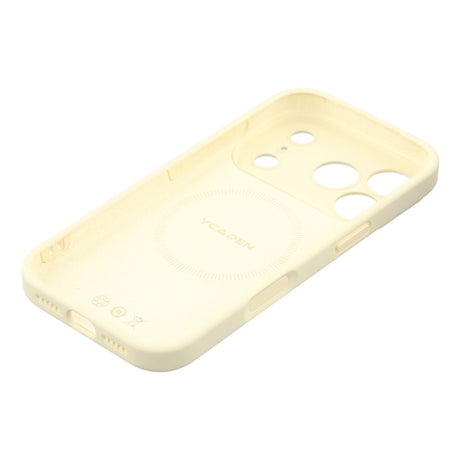 EIDERWOOD iPhone 17 Pro Fleksibelt Plastik Cover m. Foret Inderside - MagSafe Kompatibel - Beige