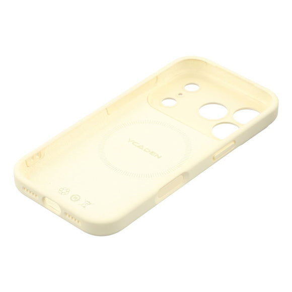EIDERWOOD iPhone 17 Pro Fleksibelt Plastik Cover m. Foret Inderside - MagSafe Kompatibel - Beige
