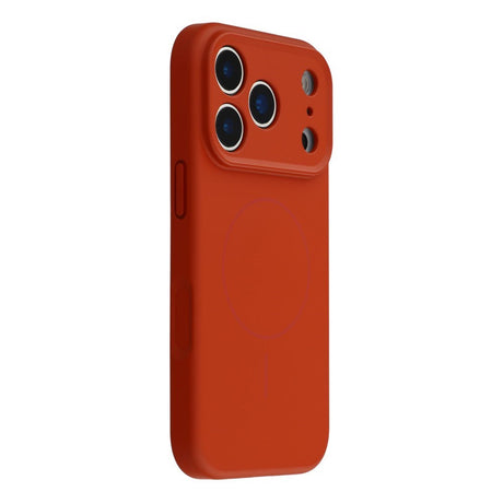 EIDERWOOD iPhone 17 Pro Fleksibelt Plastik Cover m. Foret Inderside - MagSafe Kompatibel - Mørkerød