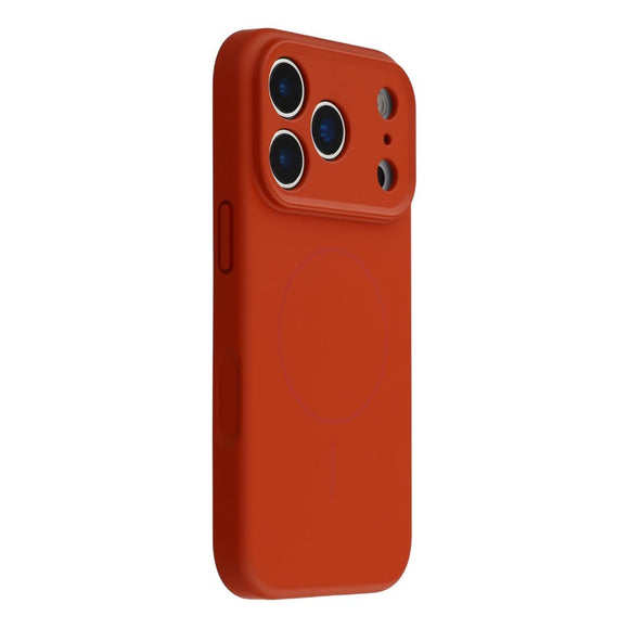 EIDERWOOD iPhone 17 Pro Fleksibelt Plastik Cover m. Foret Inderside - MagSafe Kompatibel - Mørkerød