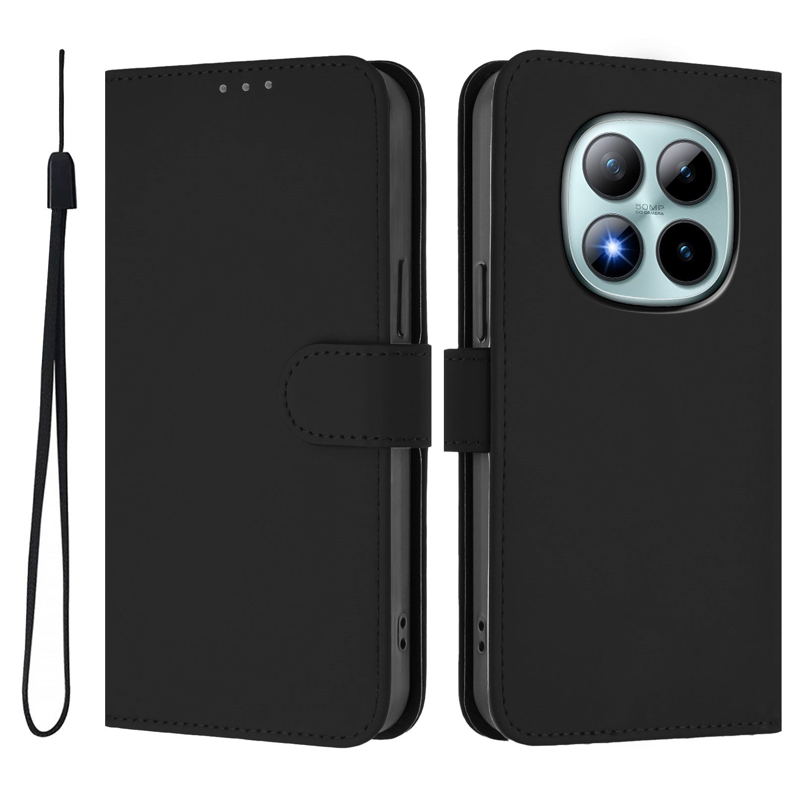 Xiaomi Redmi Note 15 Pro+ (Plus) / Poco M8 Pro (5G) EIDERWOOD Flipcover med Rem - Sort