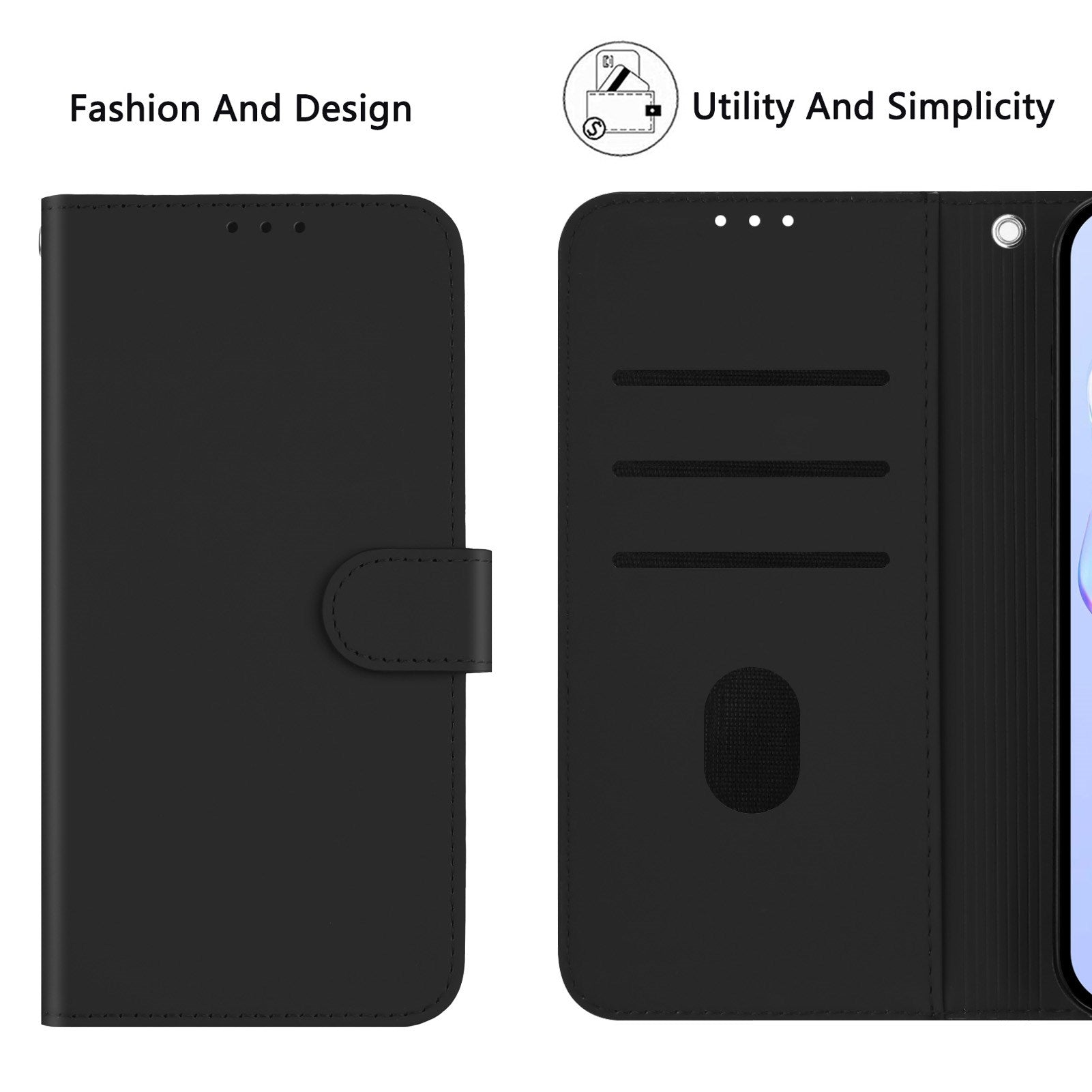 Xiaomi Redmi Note 15 Pro+ (Plus) / Poco M8 Pro (5G) EIDERWOOD Flipcover med Rem - Sort