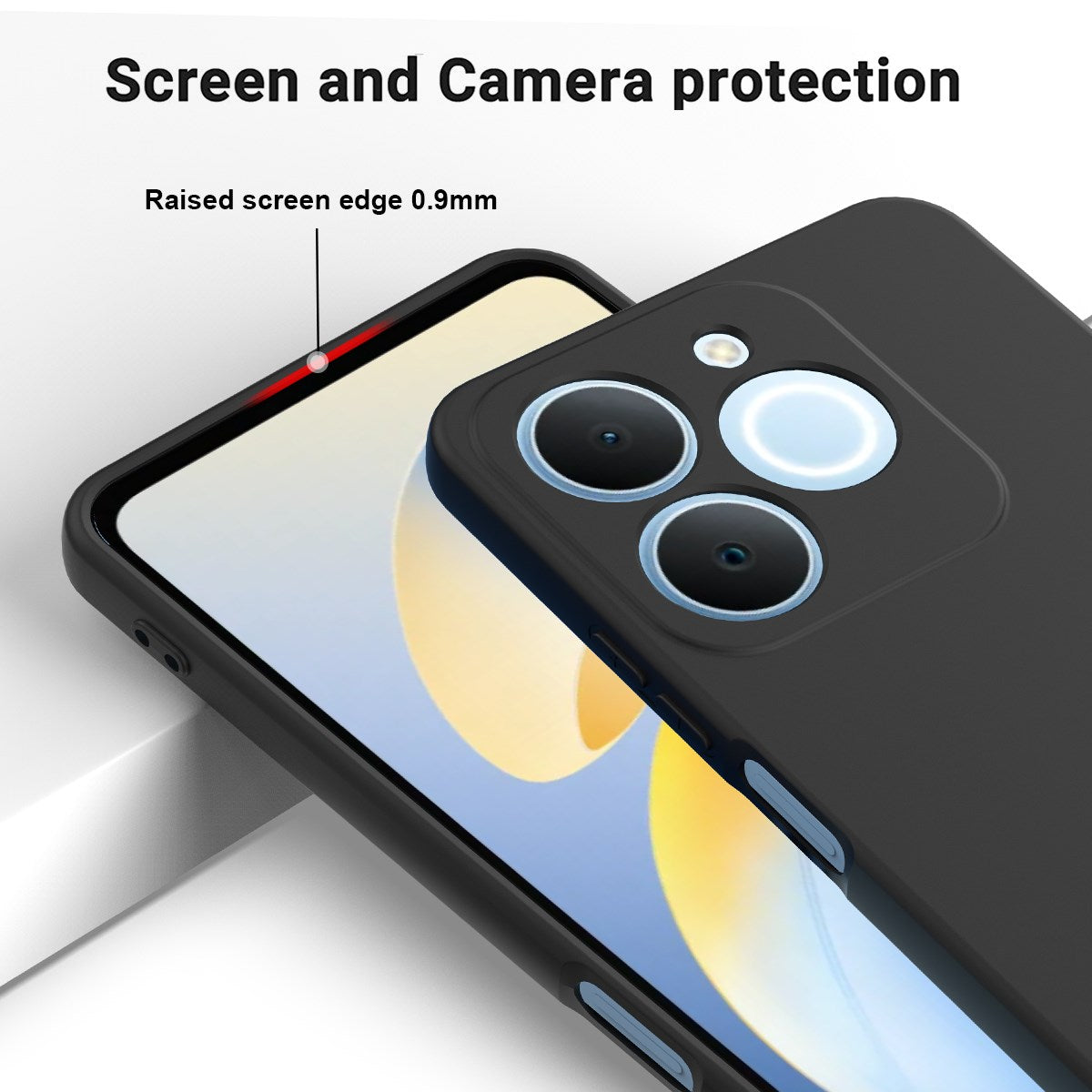Realme Note 70T EIDERWOOD Foret Silikone Cover m. Strop - Sort
