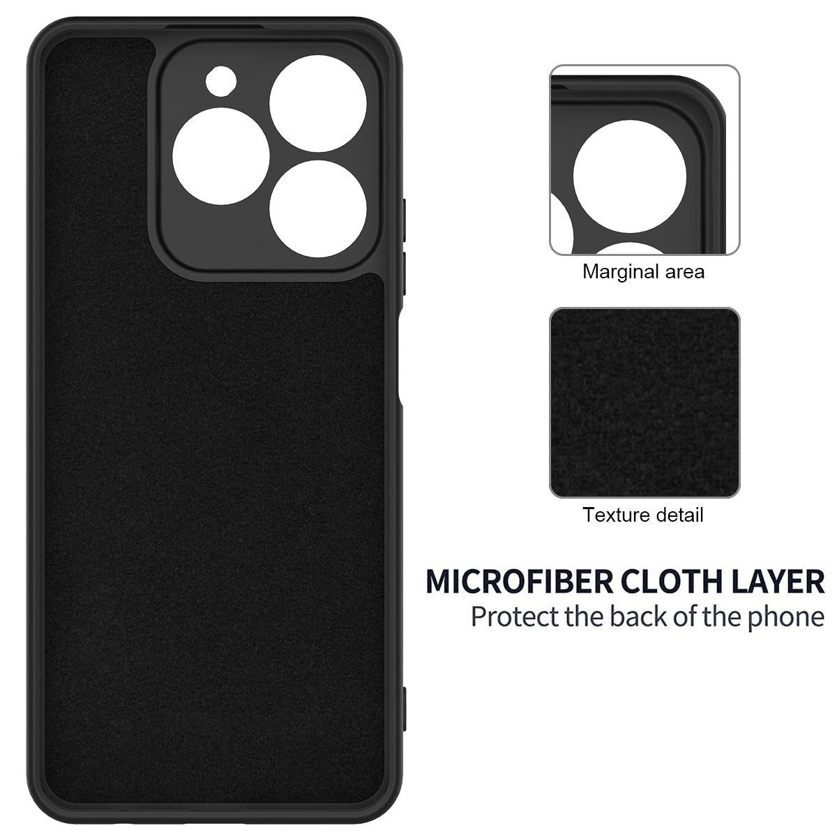 Realme Note 70T EIDERWOOD Foret Silikone Cover m. Strop - Sort