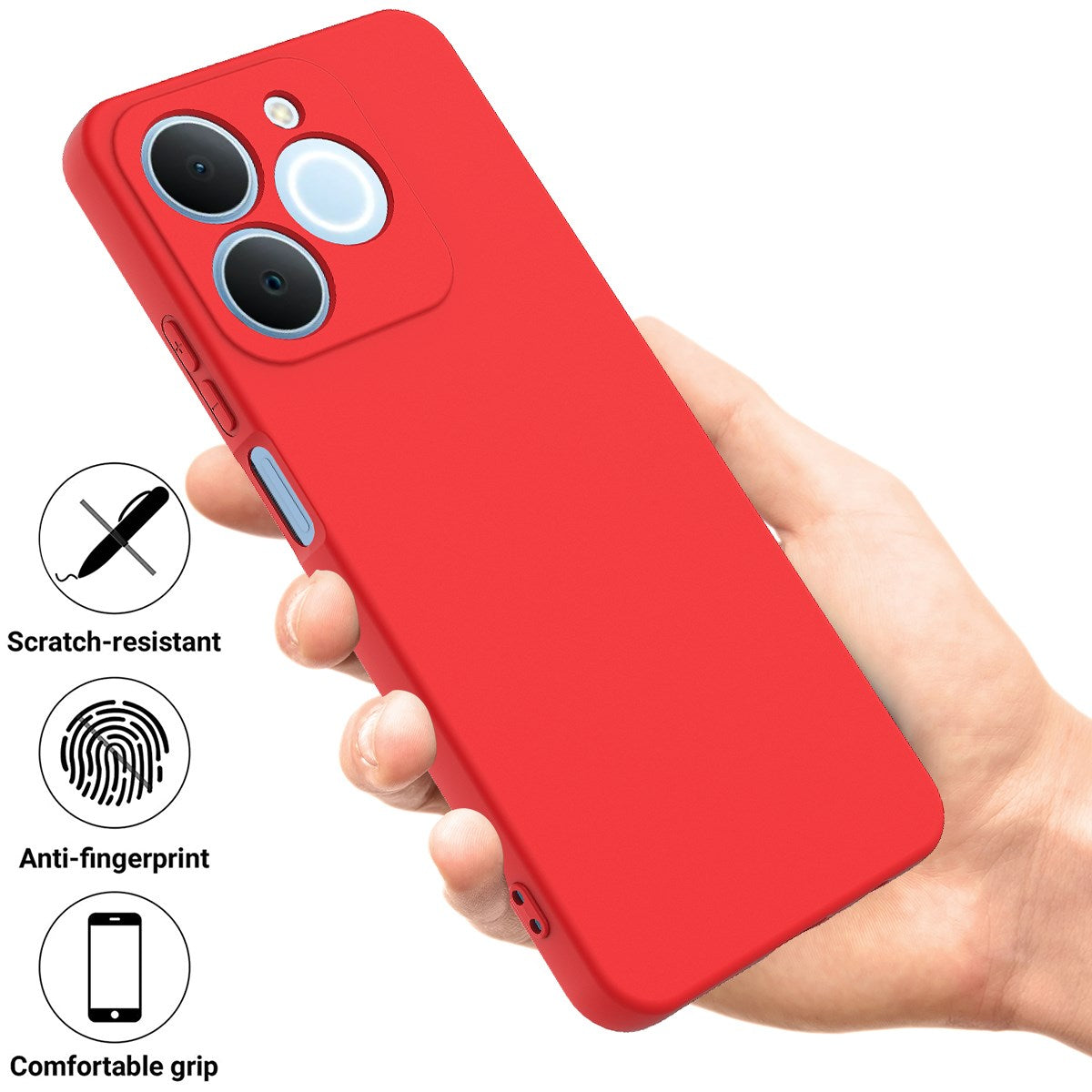 Realme Note 70T EIDERWOOD Foret Silikone Cover m. Strop - Rød