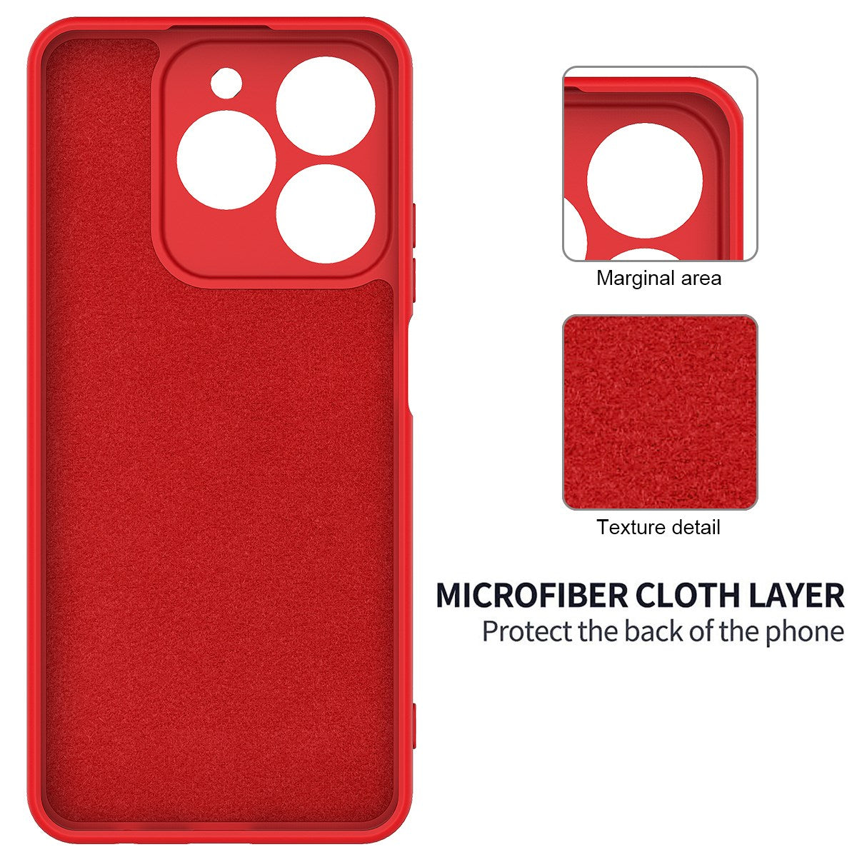 Realme Note 70T EIDERWOOD Foret Silikone Cover m. Strop - Rød
