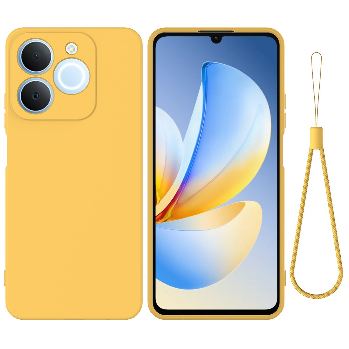 Realme Note 70T EIDERWOOD Foret Silikone Cover m. Strop - Gul