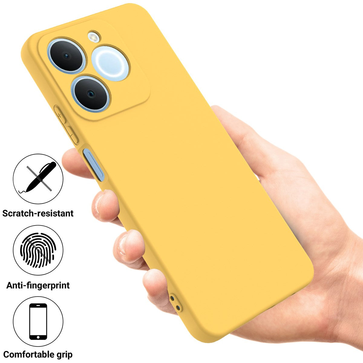 Realme Note 70T EIDERWOOD Foret Silikone Cover m. Strop - Gul