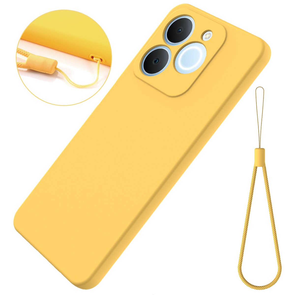 Realme Note 70T EIDERWOOD Foret Silikone Cover m. Strop - Gul