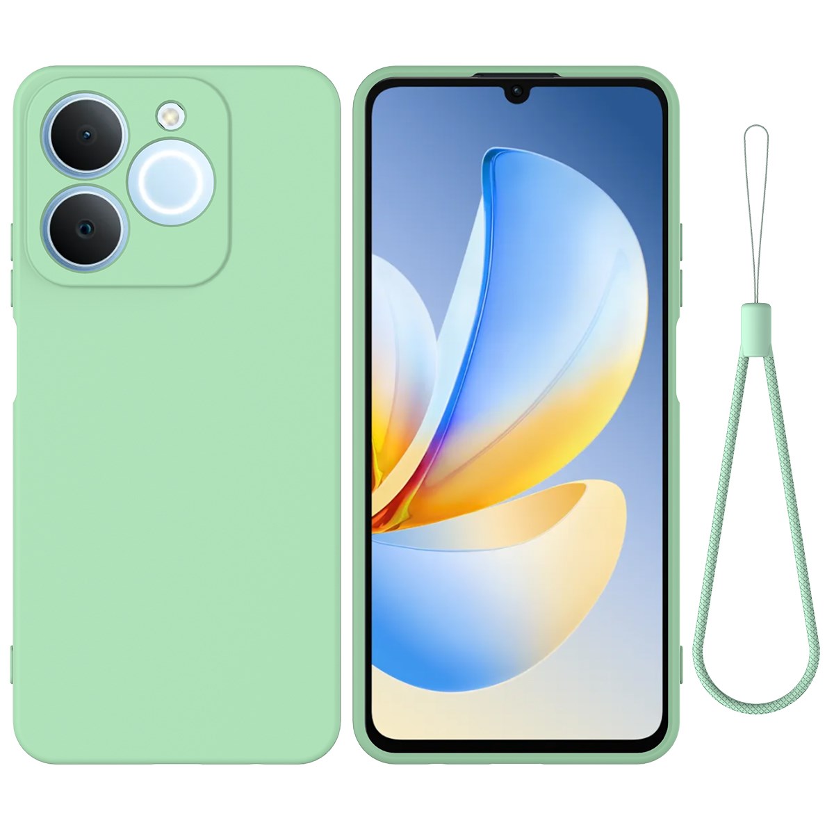 Realme Note 70T EIDERWOOD Foret Silikone Cover m. Strop - Grøn