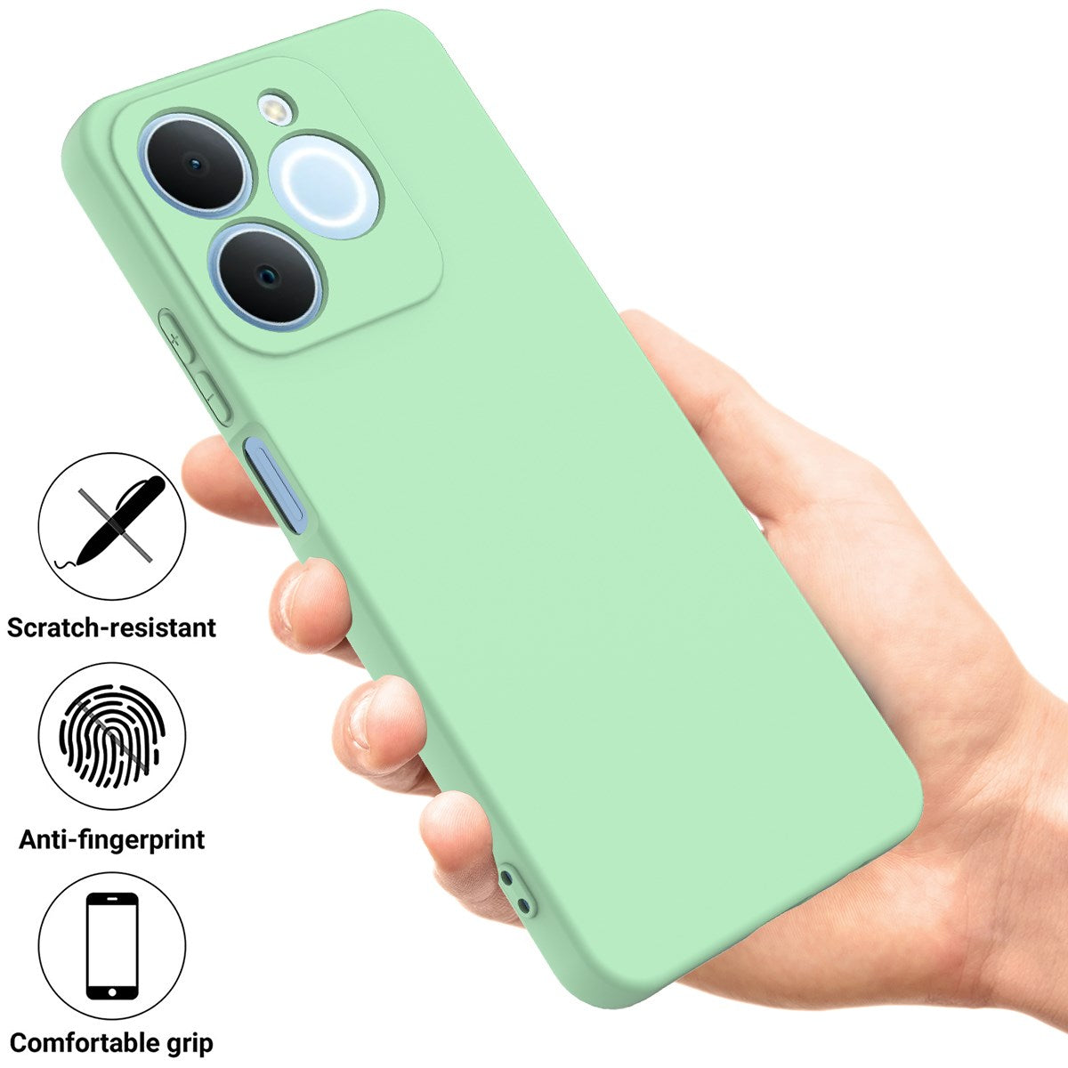 Realme Note 70T EIDERWOOD Foret Silikone Cover m. Strop - Grøn