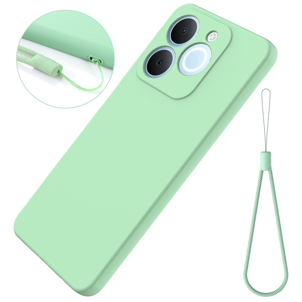 Realme Note 70T EIDERWOOD Foret Silikone Cover m. Strop - Grøn